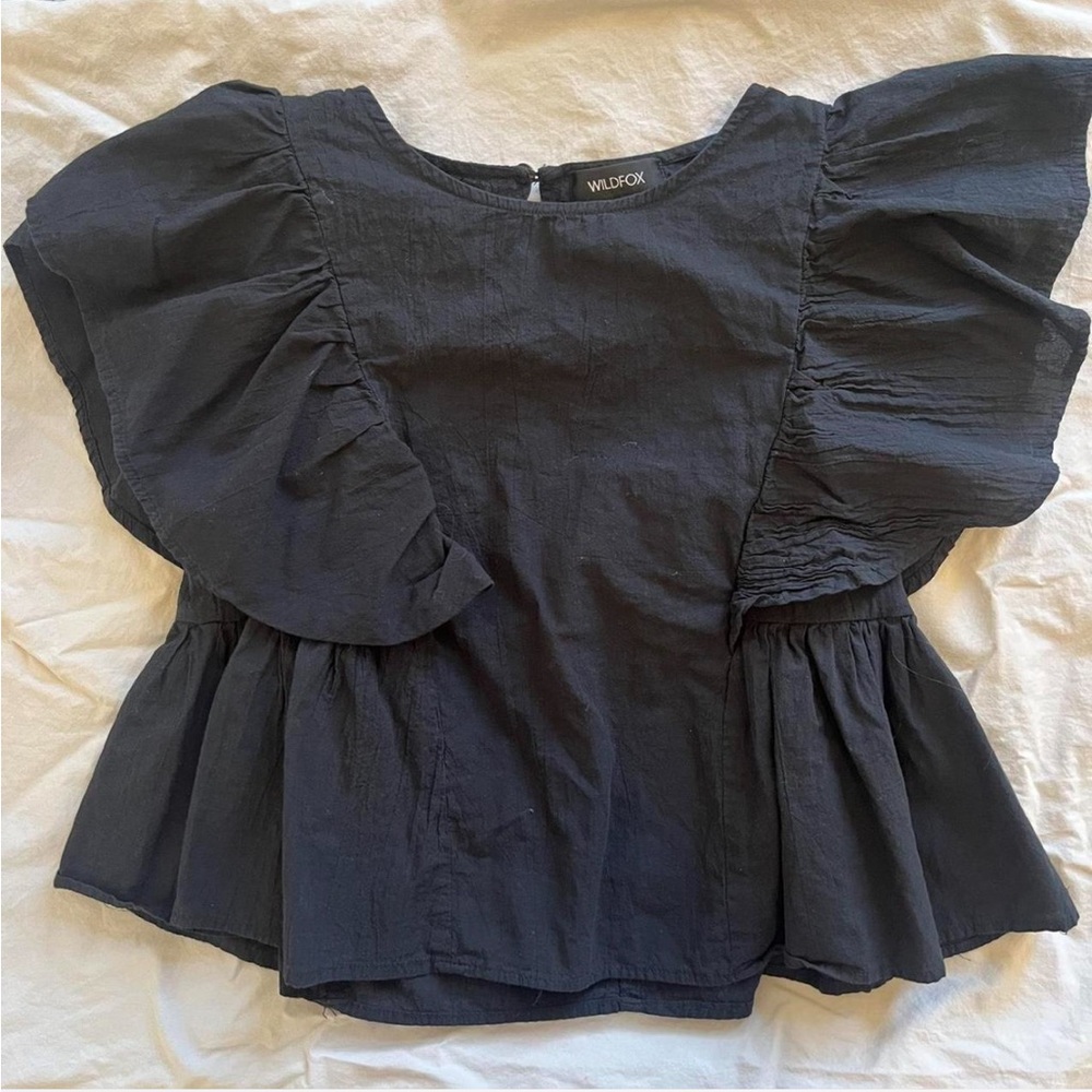 Wildfox Flutter Sleeve Babydoll Top